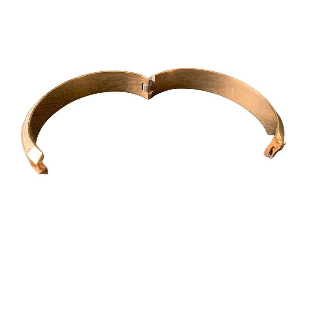 Michael Kors Brilliance Pave Logo Plaque Hinged Bangle Bracelet - Picture 10 of 16